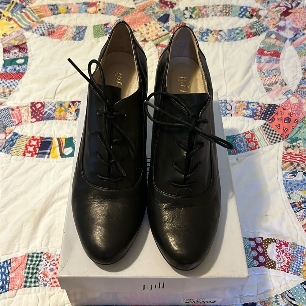 J Jill 3 inch heel  lace up shoe/ bootie